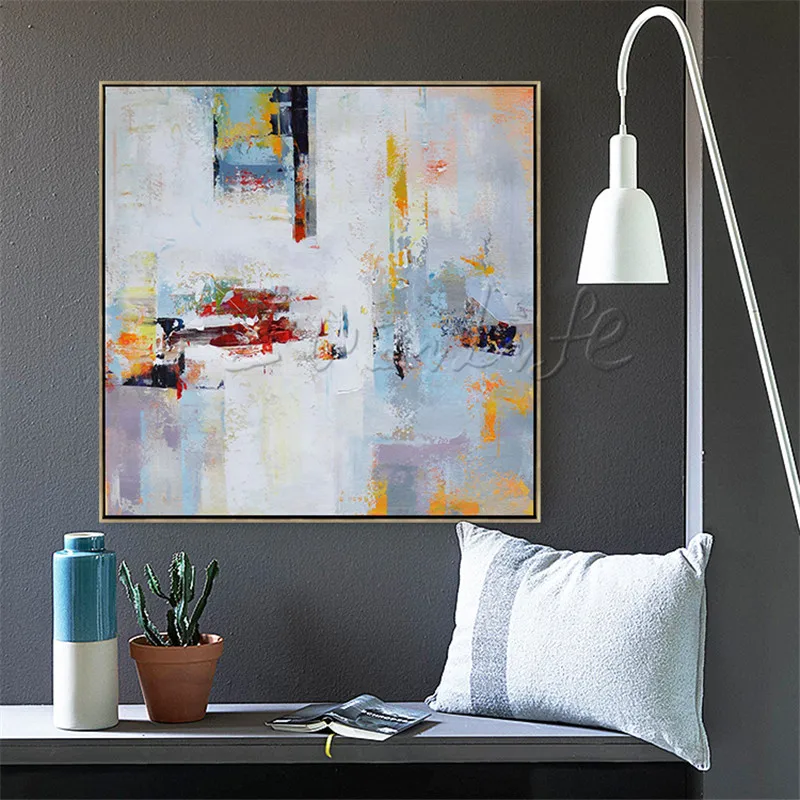 Hand painted canvas oil paintings Cheap large modern abstract cuadros Home decor Canvas quadro wall Art pictures 000016