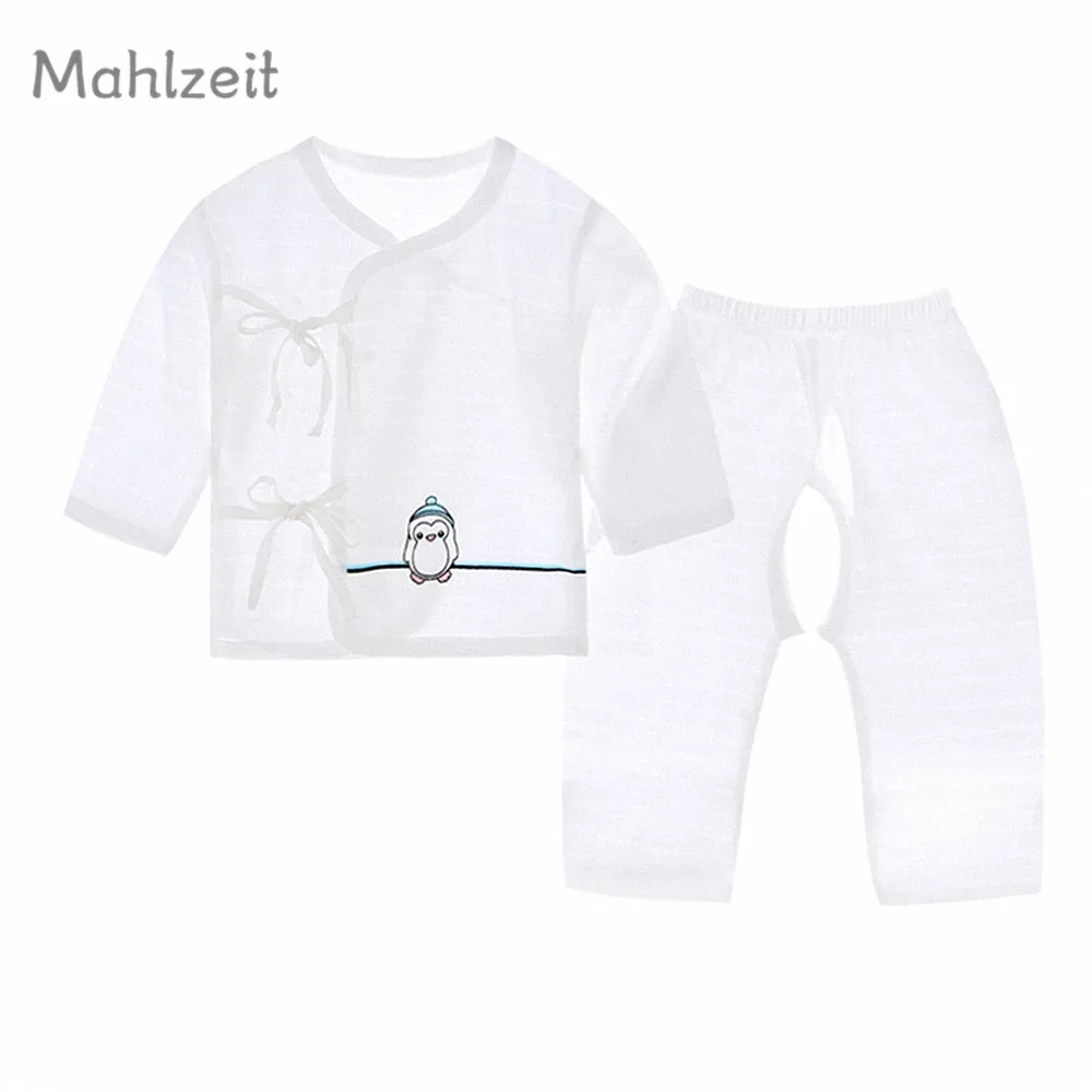 

2019 New baby boy girl 100% cotton cool 2pcs sets newborn baby soft clothes long sleeve undershirt+long pant set for 0-6M baby