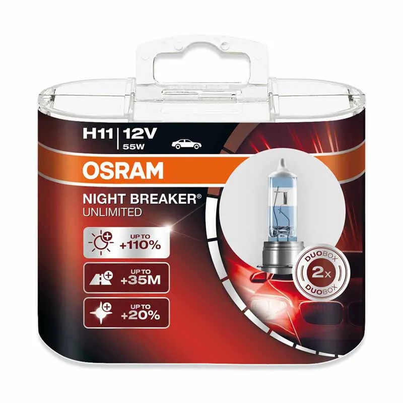 Выключатель OSRAM ночь неограниченный 12 В H1 H4 H7 H11 9005 9006 Авто фар лампы Супер яркий