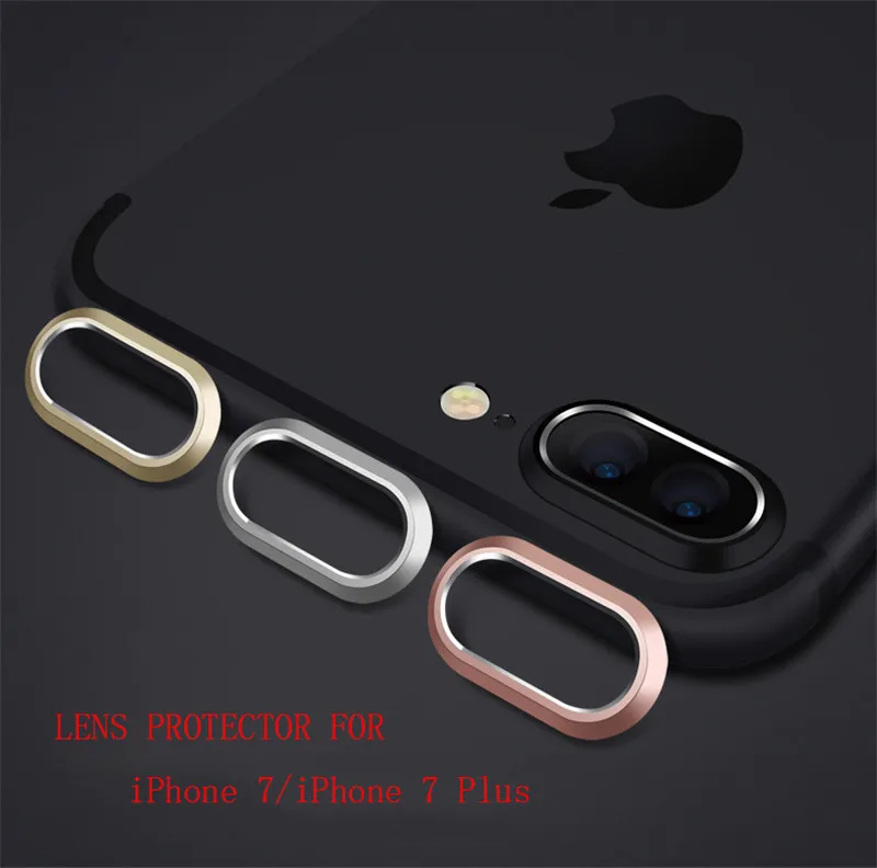

FFFAS Cover Ring Bumper For iphone 7 8 8 Plus X lens Protection Ring Luxury Camera Guard Circle Metal Lens Film Protector
