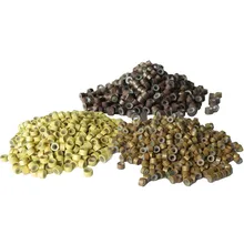 Микро кольца ОБЖИМНАЯ бусина силиконовые кольца для наращивания волос 3 цвета плетеные парики инструменты для наращивания волос