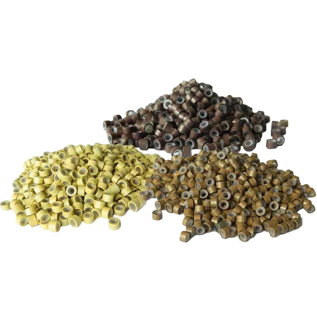 Microbead hair extension aluminum hole lined microbead hair tube silicone 4x3mm ring beads 3 color micro ring micro pressure Microbead hair extension aluminum hole lined microbead hair tube silicone 4x3mm ring beads 3 color micro ring micro pressure