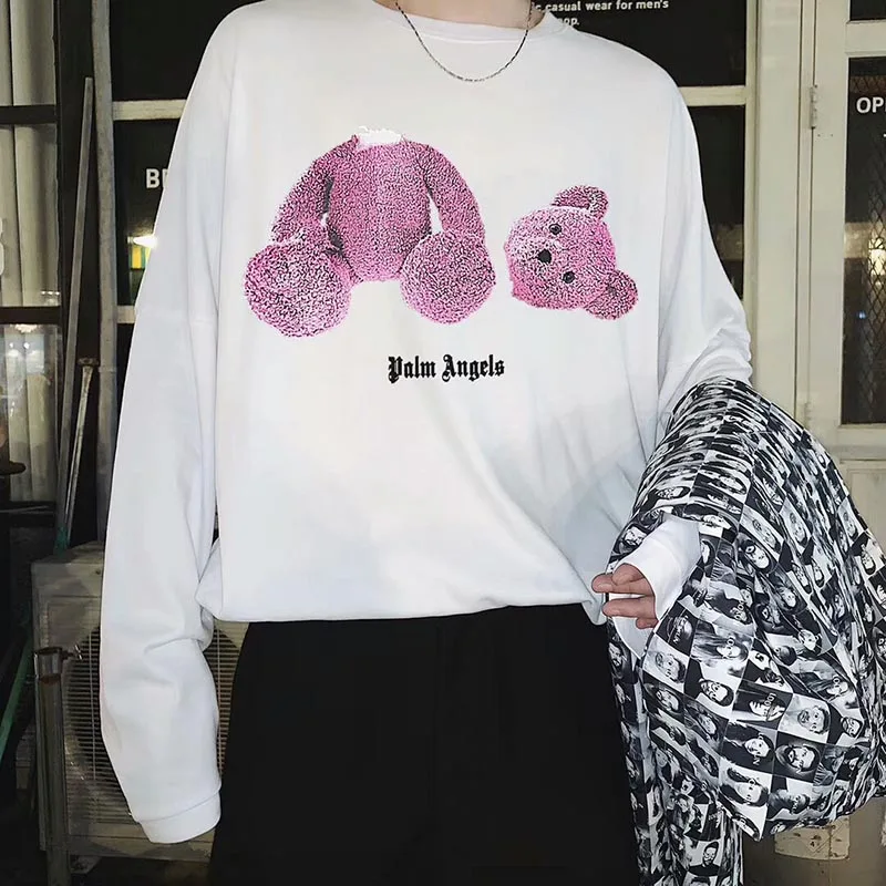 

Palm Angels Long Sleeve Casual T-Shirt Palm Angels Men Women Fashion T-Shirt Palm Angel High Street Harajuku Top T-Shirt