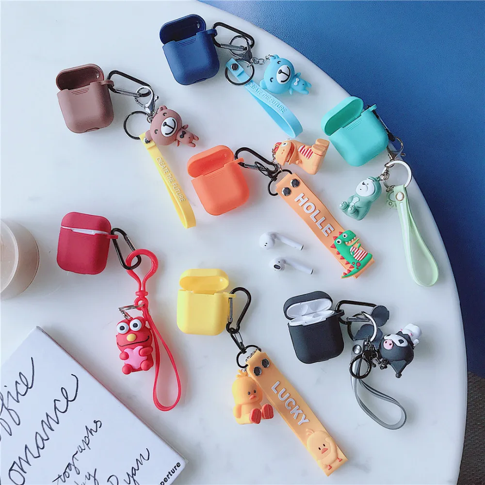 

fashion cartoon Sesame Street bear funny Soft Silicone Case For Apple Airpods Shockproof Cover For Apple AirPods Earphone case