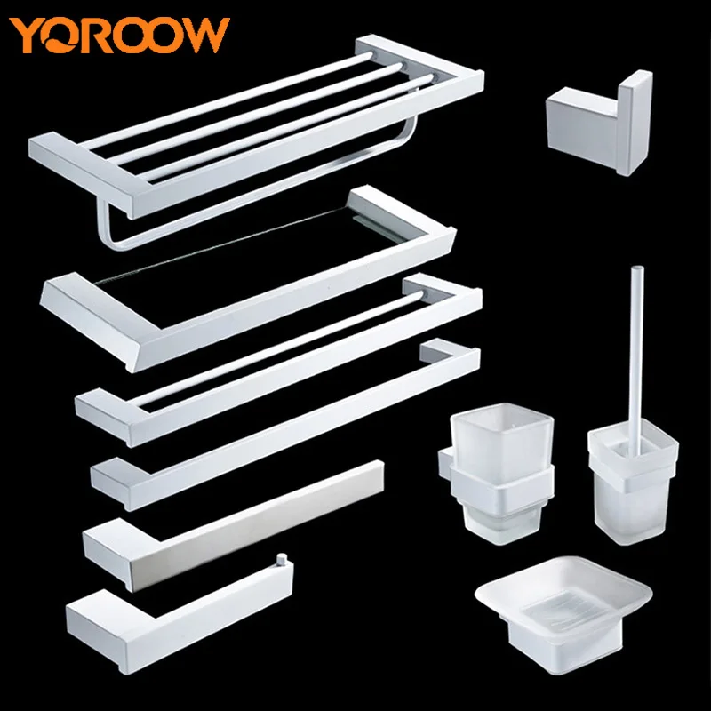 

Wall Mounted Bath Towel Hanger Over The Door Hook Bathroom Shelves Soap Broom Holder Broom-holder Bathroom-shelves New SG0003
