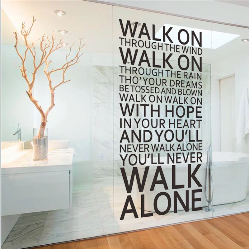 Вы никогда не будете ходить в одиночку вдохновляющие цитаты стены винила Стикеры Книги по искусству росписи слова украшения дома номер
