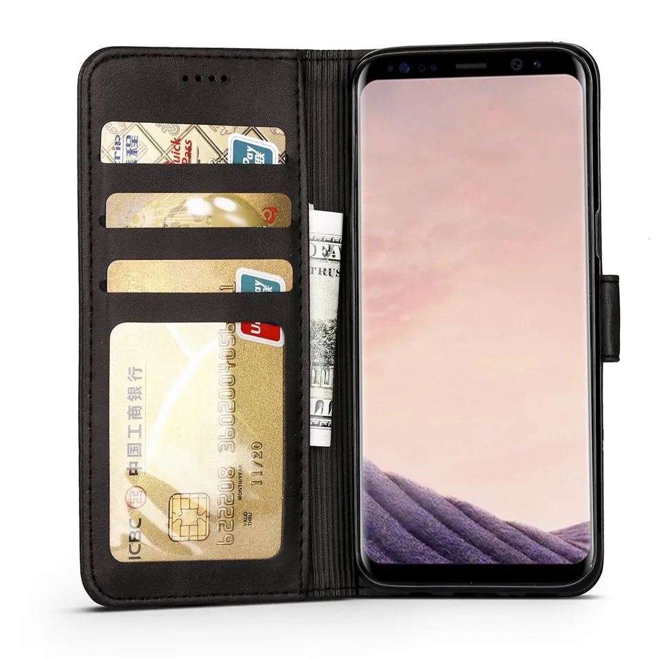 Кожаный чехол кошелек для Samsung galaxy S8 Galaxy Plus телефона с держателем карт книжка Fundas
