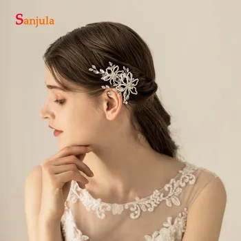 

Bridal Hair Pins Sliver Color Rhinestones Beaded Hairwear Fashion Jewelry Women Hair Accessories accesoire cheveux mariage H284
