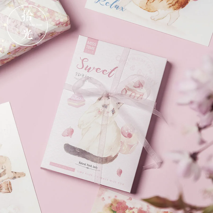 

30 Sheets/Set Kawaii Cat Sweetheart Postcard Greeting Card Birthday Letter Gift Card Message Card
