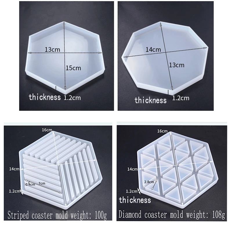 Геометрическая полоса дизайн подстаканник бетон силиконовые формы обеденный стол изоляционный коврик гипсовый горшок основание лоток эпоксидная смола цемент плесень