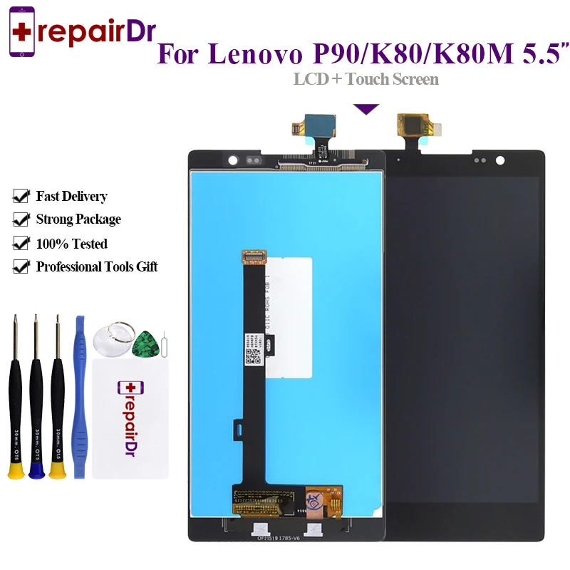 

Top AAA Lcd For Lenovo P90 K80 K80M LCD Display Touch Screen Digitizer With Frame Assembly 100% Tested For Lenovo P90 LCD Screen