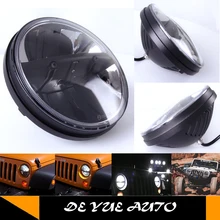 Цена за пару 4x4 7 дюймов круглый 65 Вт светодиодный фары с отражателем и hi/lo луч 6500 k 12 v 24 v DC для Jeep Wrangler Hummer 4wh