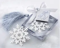 100 шт Снежинка Сплав закладки творческий изысканный лента коробка подарочная