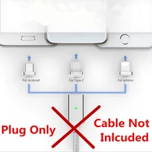 Magnectic вилки подключения Замена Micro USB Магнитный адаптер штекер 2.4A зарядки быстрой вилки для зарядки для iPhone samsung USB C