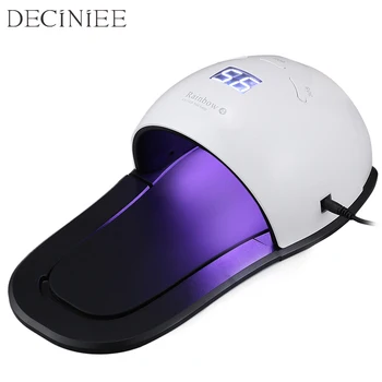 

48W LED/UV Nail Dryer Polish Curing Lamp With Food Pad For Hand Foot Portable Drying Fingernail Toenail Machine with 30PCS Leds