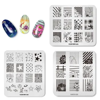 

AriesLibra 3PCS/SET Nail Art Templates Stamping stencil DIY Stamping Polish Plate Nail Patterns Tool Kits for Nail Beauty