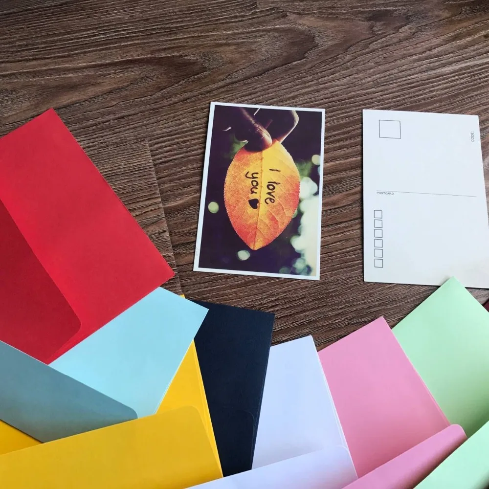 10 шт./упак. 17x12 см DIY пустой Бумага конверт открытка с буквенным принтом хранилище канцелярских товаров Бумага подарок