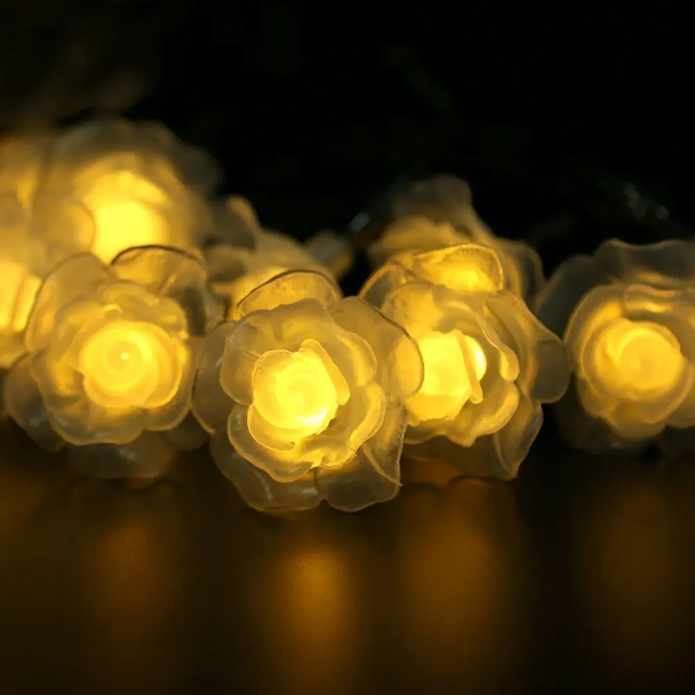 TAMPROAD Роза Стиль Солнечный сад свет украшения Рождественские огни дома 4 8 м 20Led
