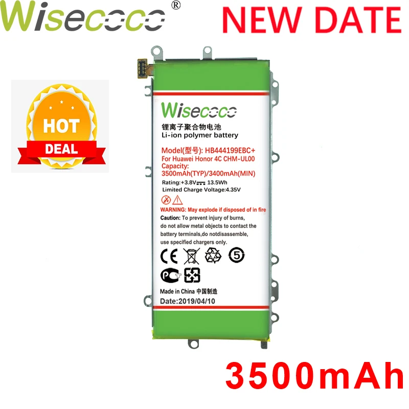 

Wisecoco New HB444199EBC 3500mAh With Frame Battery For Huawei Honor 4C CHM-UL00 CHM-U01 G Play Min Phone Battery Replacement