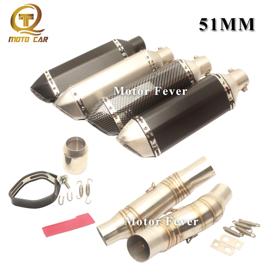 

Motorcycle Exhaust 370MM Db Killer Escape Muffler 51MM for Kawasaki Z1000 Exhaust System 2009 2010 2012 2013 2014 2015 2016 2017