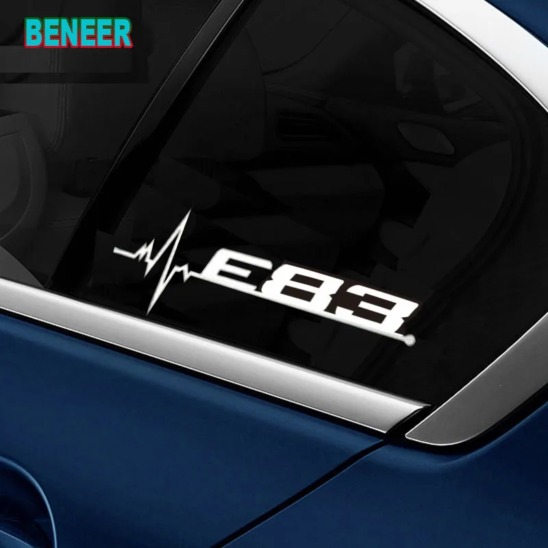 

2pcs M power performance E53 E70 E71 E83 E84 E87 LOGO car windows sticker Car sticker for BMW 1 X 1 X3 X5 X6 series