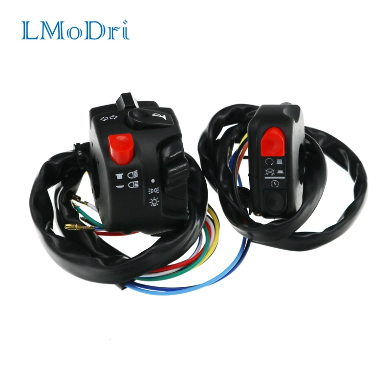 

LMoDri 22mm Motorcycle Switches Motorbike Horn Button Turn Signal Electric Fog Lamp Light Start Handlebar Controller Switch