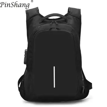 

PinShang Simple Backpack Casual Unisex Large Capacity Backpack Out-of-door USB Charging Anti-theft Knapsack for Men&Women Z30