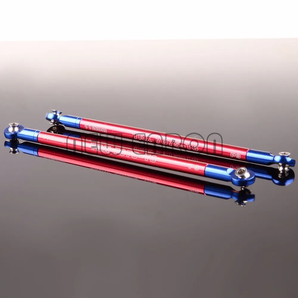 

NEW ENRON 2PCS 1:10 Aluminum Pushrods Rocker Arms Red TRV5319X For RC 1/10 TRAXXAS E-Revo Summit Revo 3.3