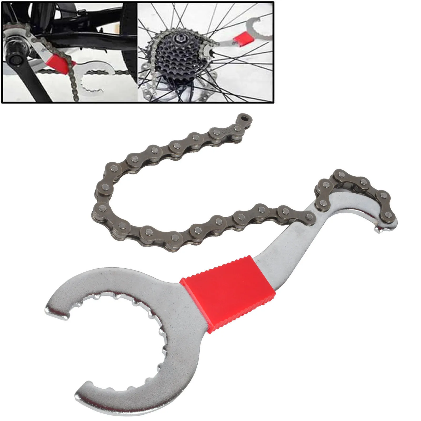 

Bike Chain Whip Bottom Bracket Freewheel Wrench Repair Convenient Remover Tools Bike Accessories Chain Tools Dropship Z0702
