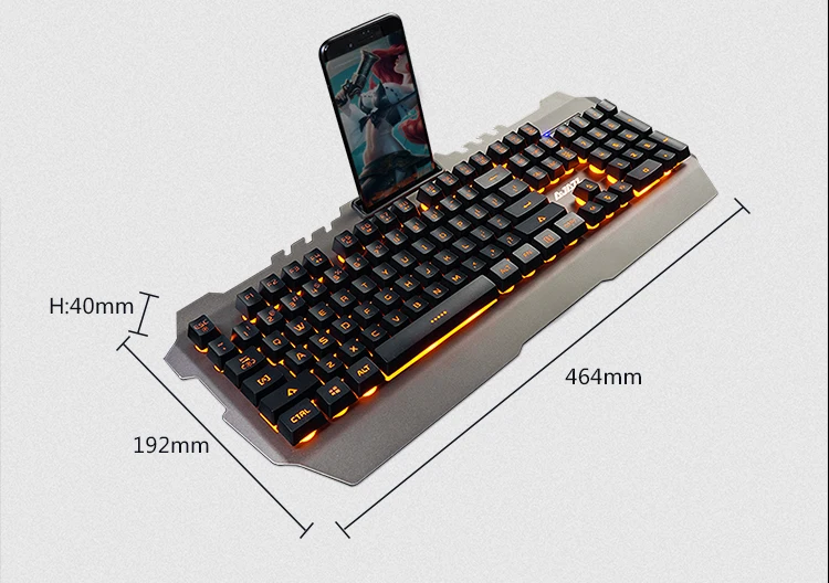 jazz Mechanical Wolf Wired Gaming Keyboard & Mouse Combos 104 Keys Backlit Keyboard 3200DPI Mouse  (21)