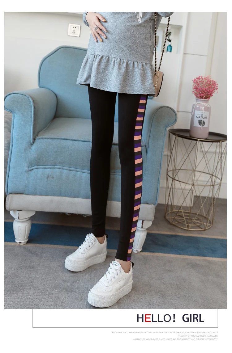 Apoio de Alta Barriga para Mulheres Leggings Moda Maternidade Primavera Outono Calças Desgaste Gravidez Elástica Grávidas Algodão 13 Leggings moda Maternidade Primavera Outono Calças Desgaste