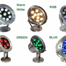 6 Вт/12 Вт/18 Вт/24 Вт/30 Вт/36 Вт красный, зеленый, синий IP68 CREE светодиодный прожектор для аквариума, бассейна, аквариума, RGB Точечный светильник, 12 В AC DC