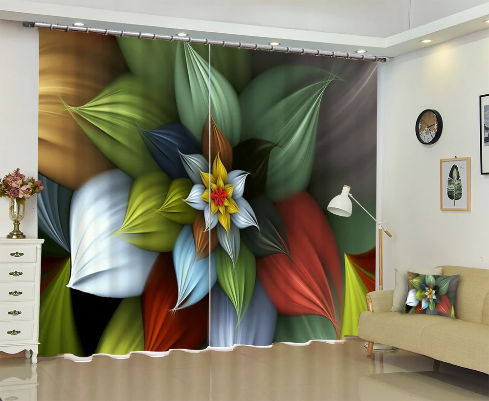 Индивидуальные разноцветные Современные Роскошные 3D затемняющие оконные