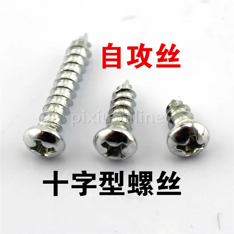 

100pcs/Pack J319 M4 3Standard Cusp Self-Tapping Screws Round Oblate