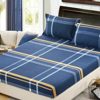 

New Printing Bed Mattress Cover Waterproof Mattress Protector Pad Fitted Sheet Separated Water Bed Linens with Elastic