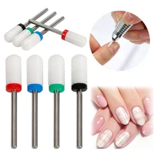 Профессиональная 1 шт. цилиндрическая керамическая шлифовальная насадка для ногтей сверло электродрель гвоздь маникюр с полировкой машина аксессуары