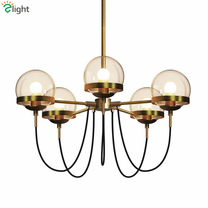 American-Retro-Amber-Glass-E27-Chandelier-Metal-Led-Pendant-Chandelier-Lighting-Lustre-Lamparas-Indoor-Lighting-For