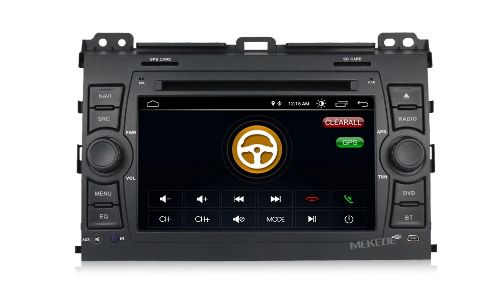 Cheap MEKEDE 1024x600 HD Car Multimedia player 2 din Auto DVD android 8.1 7 Inch For Toyota/Prado 120 2004-2009 Radio GPS BT RDS 11