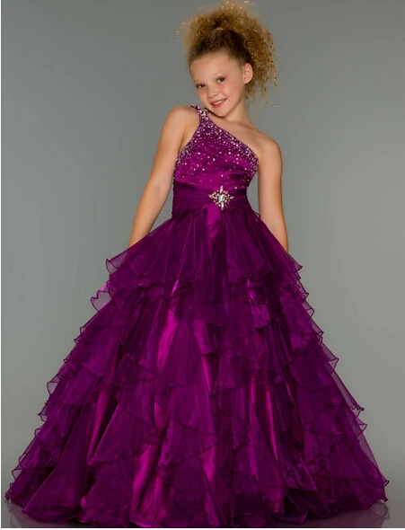 A-line organza Beaded Colorful luxuriant Pageant Girl's Party infant toddler prom Princess Flower Girl Dresses Gowns | Свадьбы и