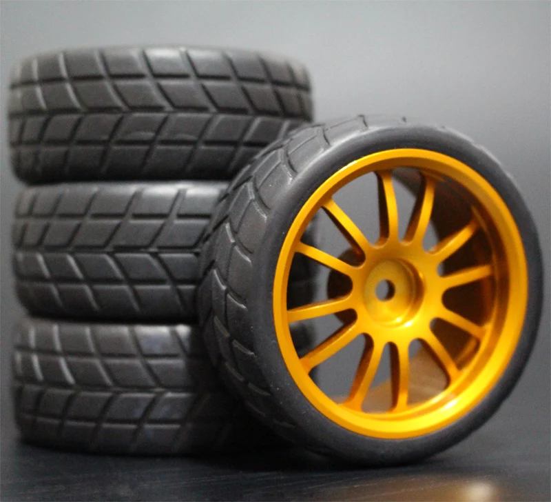 1 набор 4 шт HSP HPI гоночные шины металлический обод колеса для RC 1/10 на дороге