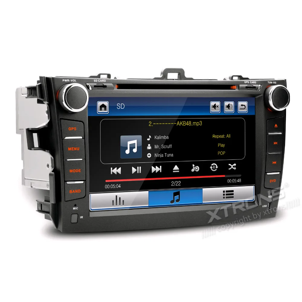 Perfect XTRONS 8 inch 2 din Car DVD Player GPS Navigation Steering Wheel Head Unit MP4 Radio For Toyota Corolla 2007 2008 2009 2010 2011 2