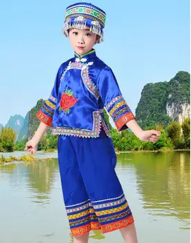 

Children Miao Costumes Girl Hmong Dance Clothings Chinese Folk Dance Costume Hmong Clothing