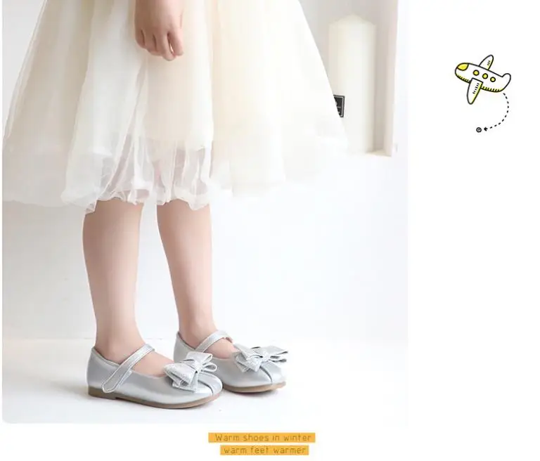 Новейшая модель; для девочек; сезон осень детская кожаная обувь маленькой принцессы бантом кроссовки с блестками Маленькая обувь для девочек детская обувь для танцев