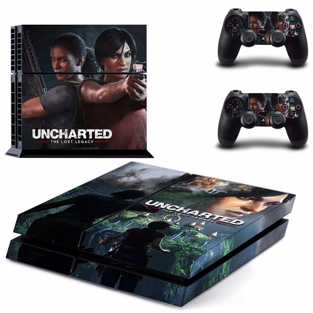 Uncharted Lost Legacy PS4 кожи Стикеры наклейка для Sony Игровые приставки 4 консоли и 2 Пульты ДУ для игровых приставок PS4 кожи Стикеры винил