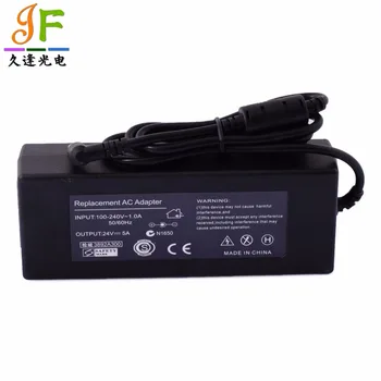 

AC 100V-240V Converter Adapter to DC24V 5A Plastic cover Power Supply Transformer for 5050 3528 LED Strip Light