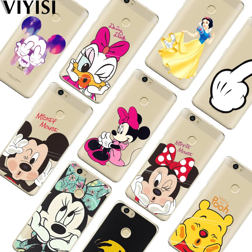 

Mickey Minnie Etui For Huawei P20 Lite Case Honor9 6A Mate9 10 P8 P9 P10lite Nova2 Plus Y5 2017 Y6II Pro Snow White Capas Fundas