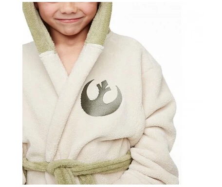 Флисовый халат Star Yoda с ушками джедая банный капюшоном костюм для косплея