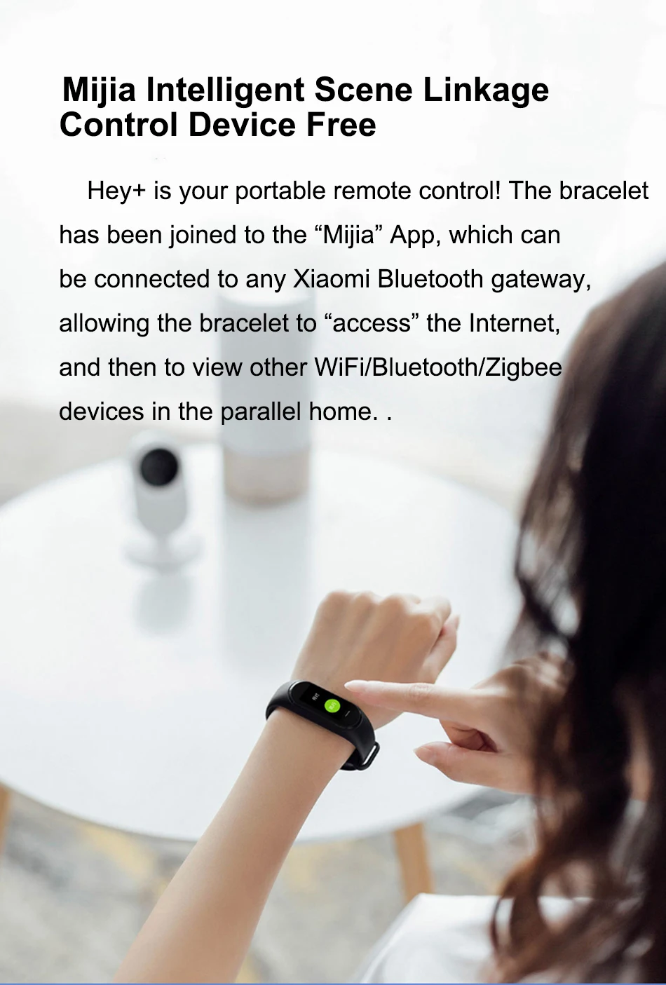 Английская версия Xiaomi Hey Plus Smartband 0,95 дюймов AMOLED цветной экран встроенный многофункциональный NFC монитор сердечного ритма умные часы