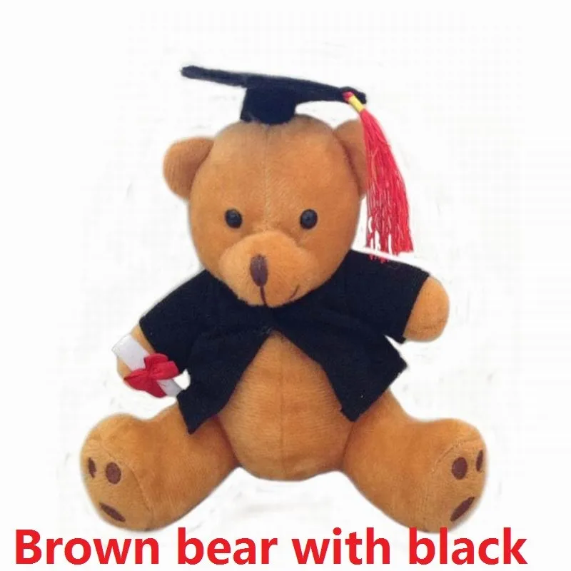 12cm 17cm plush sitting graduation bear 6