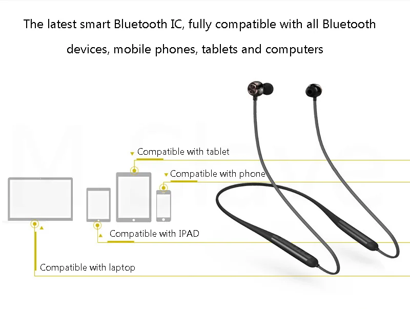 T8 силиконовая беспроводная Спортивная bluetooth-гарнитура с шейным креплением IP68 Водонепроницаемые наушники с супер басами с микрофоном Baseus S15 для iphone